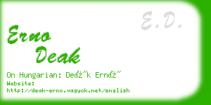 erno deak business card